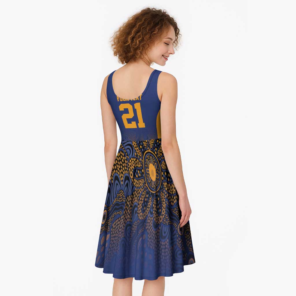 Basketball Custom Brisbane Midi Dress Simple Australian Dot Art - Aussie Hoodie