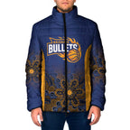 Basketball Custom Brisbane Padded Jacket Simple Australian Dot Art - Aussie Hoodie