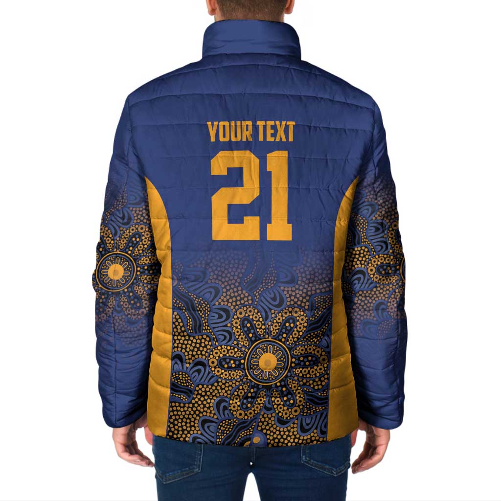 Basketball Custom Brisbane Padded Jacket Simple Australian Dot Art - Aussie Hoodie