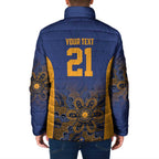Basketball Custom Brisbane Padded Jacket Simple Australian Dot Art - Aussie Hoodie