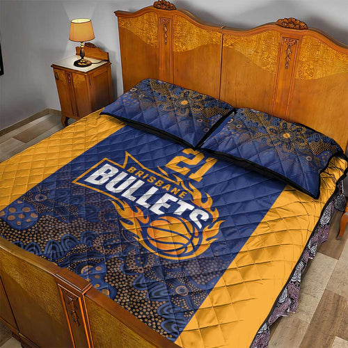Basketball Custom Brisbane Quilt Bed Set Simple Australian Dot Art - Aussie Hoodie