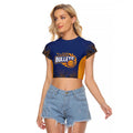 Basketball Custom Brisbane Raglan Cropped T Shirt Simple Australian Dot Art - Aussie Hoodie