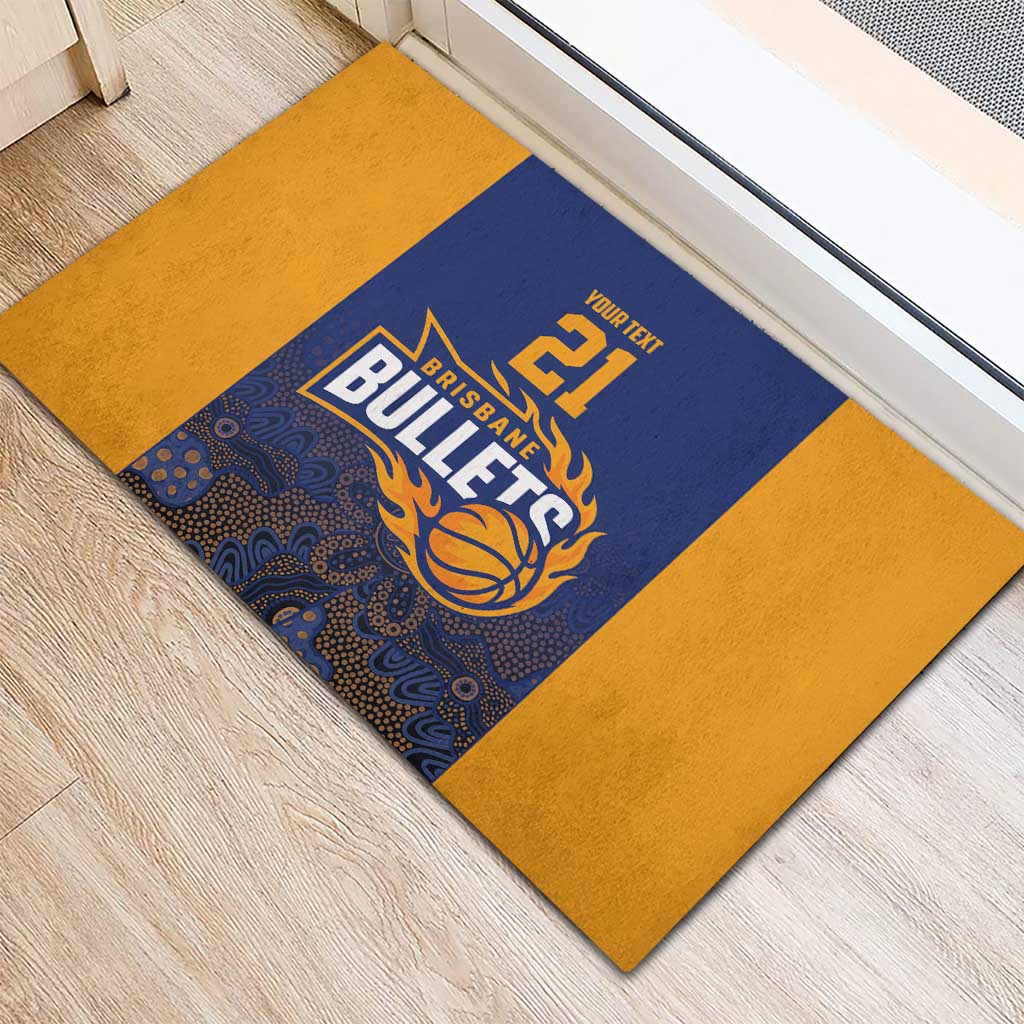 Basketball Custom Brisbane Rubber Doormat Simple Australian Dot Art - Aussie Hoodie