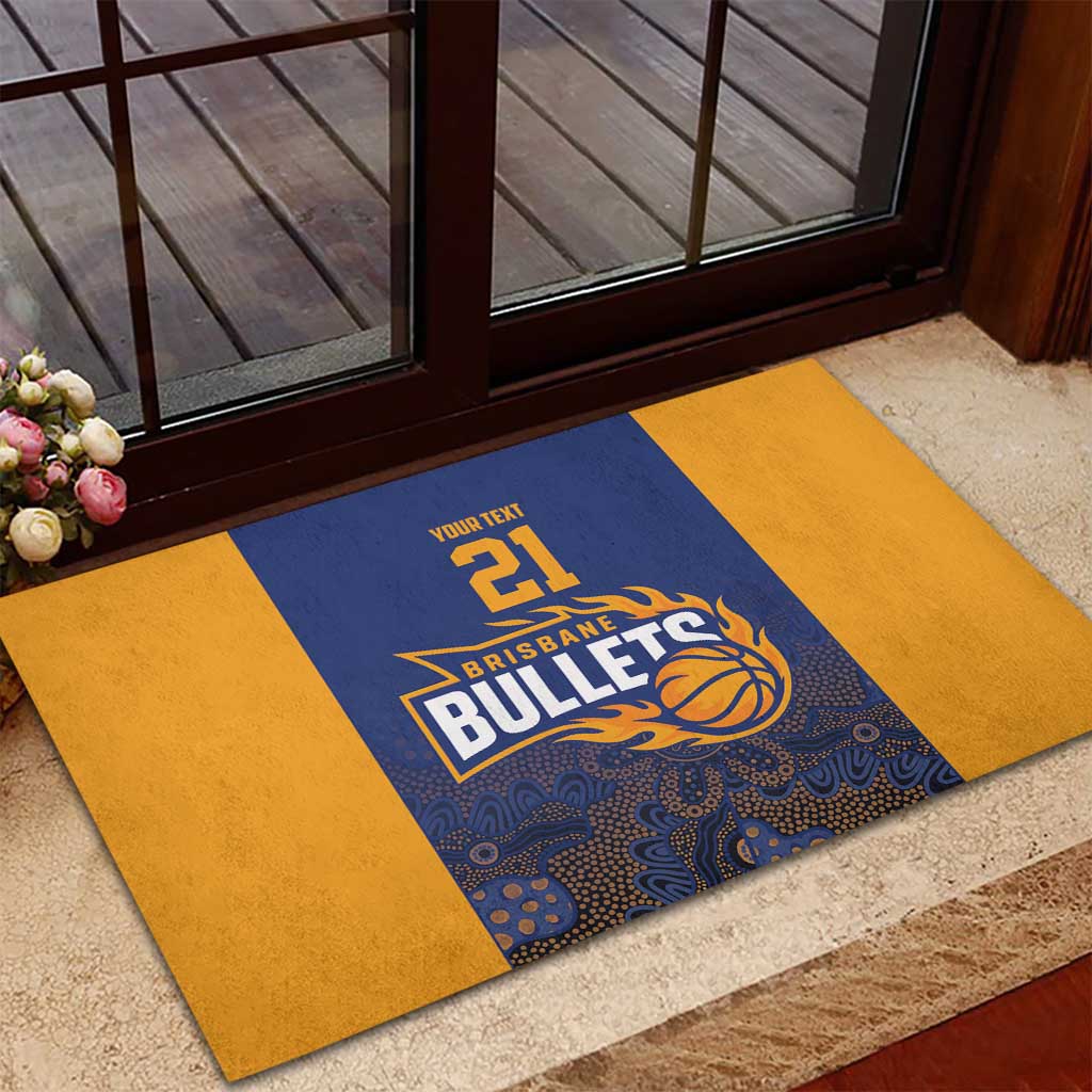 Basketball Custom Brisbane Rubber Doormat Simple Australian Dot Art - Aussie Hoodie