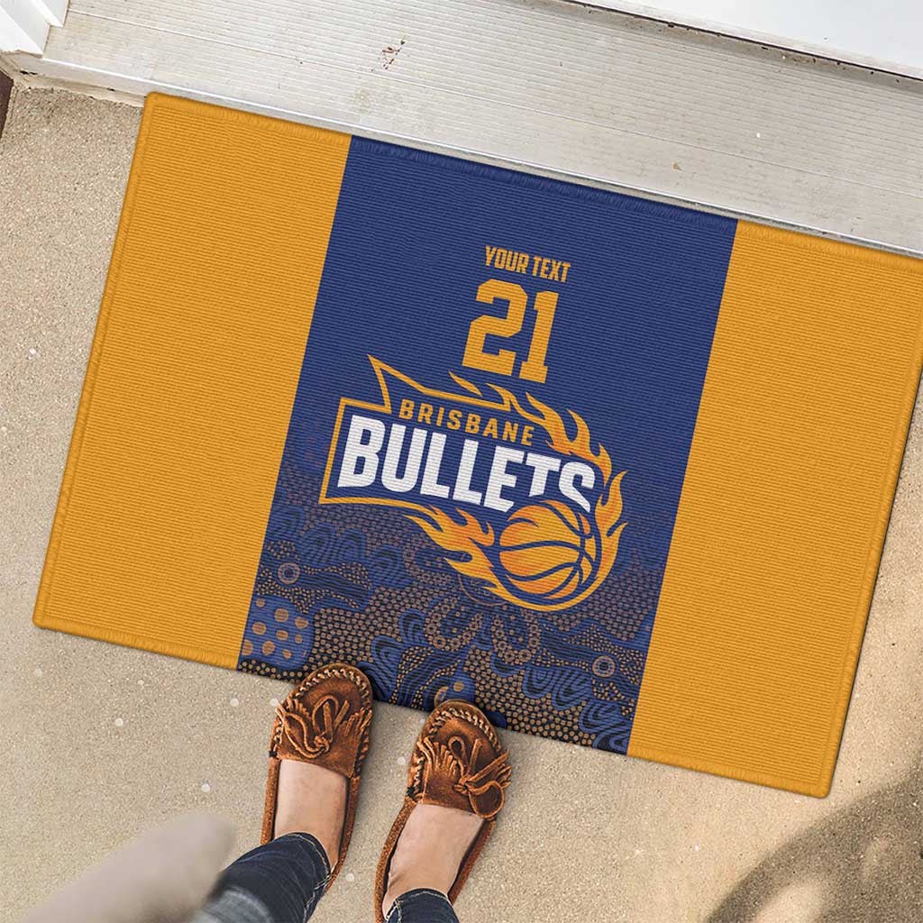 Basketball Custom Brisbane Rubber Doormat Simple Australian Dot Art - Aussie Hoodie