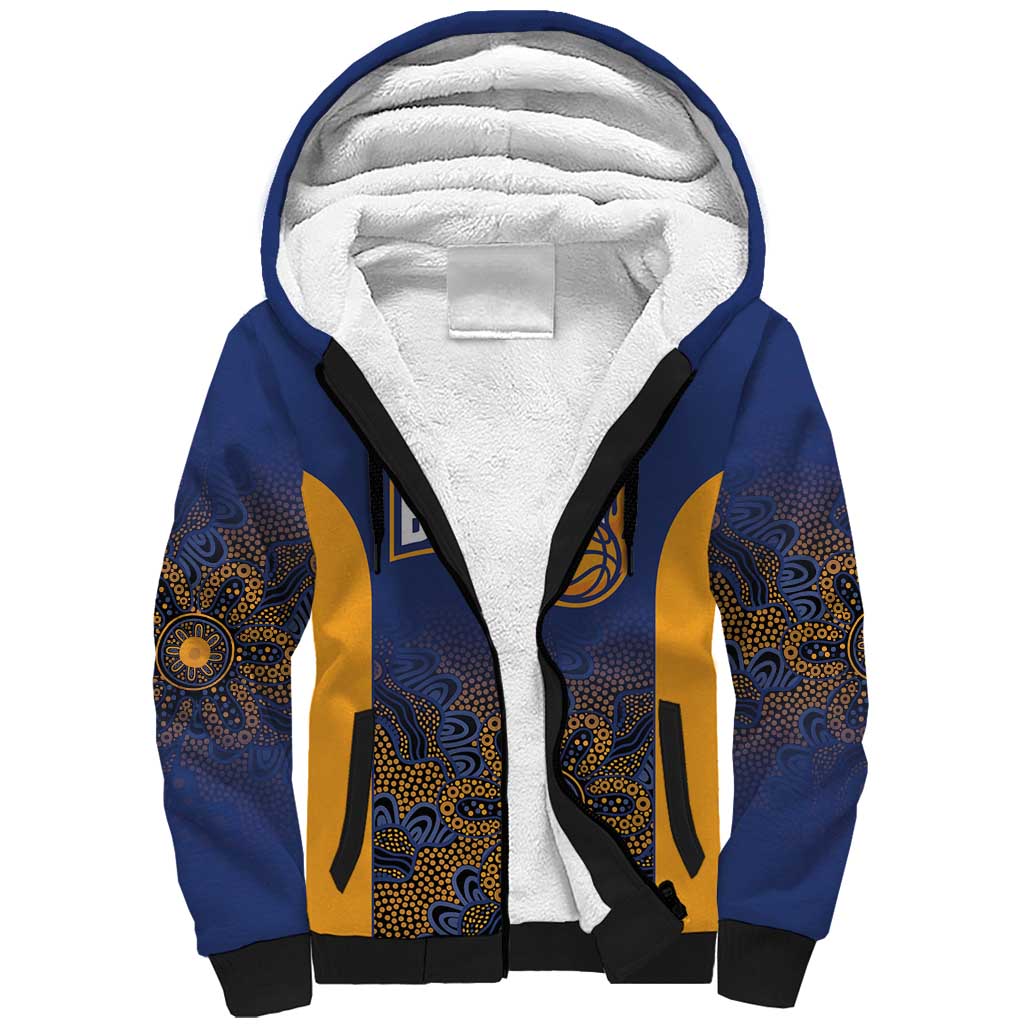 Basketball Custom Brisbane Sherpa Hoodie Simple Australian Dot Art - Aussie Hoodie