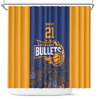 Basketball Custom Brisbane Shower Curtain Simple Australian Dot Art - Aussie Hoodie
