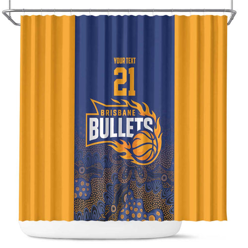 Basketball Custom Brisbane Shower Curtain Simple Australian Dot Art - Aussie Hoodie