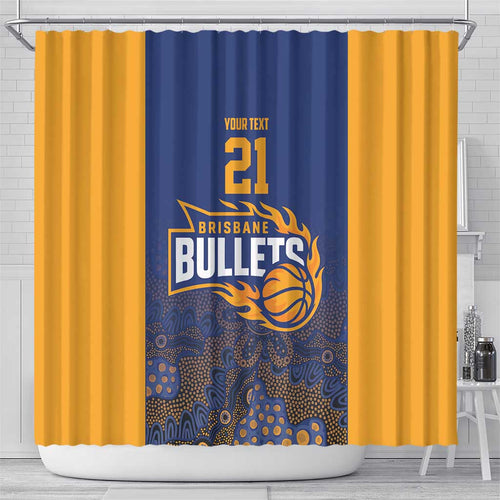 Basketball Custom Brisbane Shower Curtain Simple Australian Dot Art - Aussie Hoodie