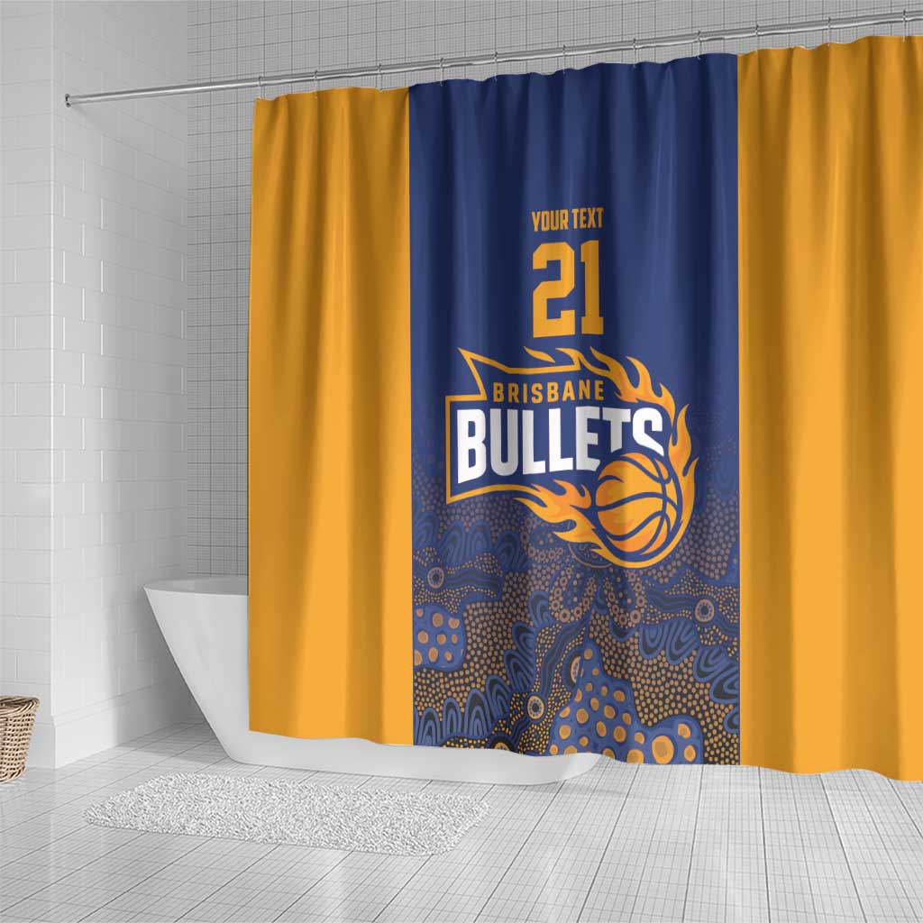 Basketball Custom Brisbane Shower Curtain Simple Australian Dot Art - Aussie Hoodie