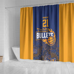 Basketball Custom Brisbane Shower Curtain Simple Australian Dot Art - Aussie Hoodie