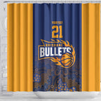 Basketball Custom Brisbane Shower Curtain Simple Australian Dot Art - Aussie Hoodie