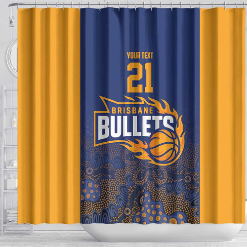 Basketball Custom Brisbane Shower Curtain Simple Australian Dot Art - Aussie Hoodie