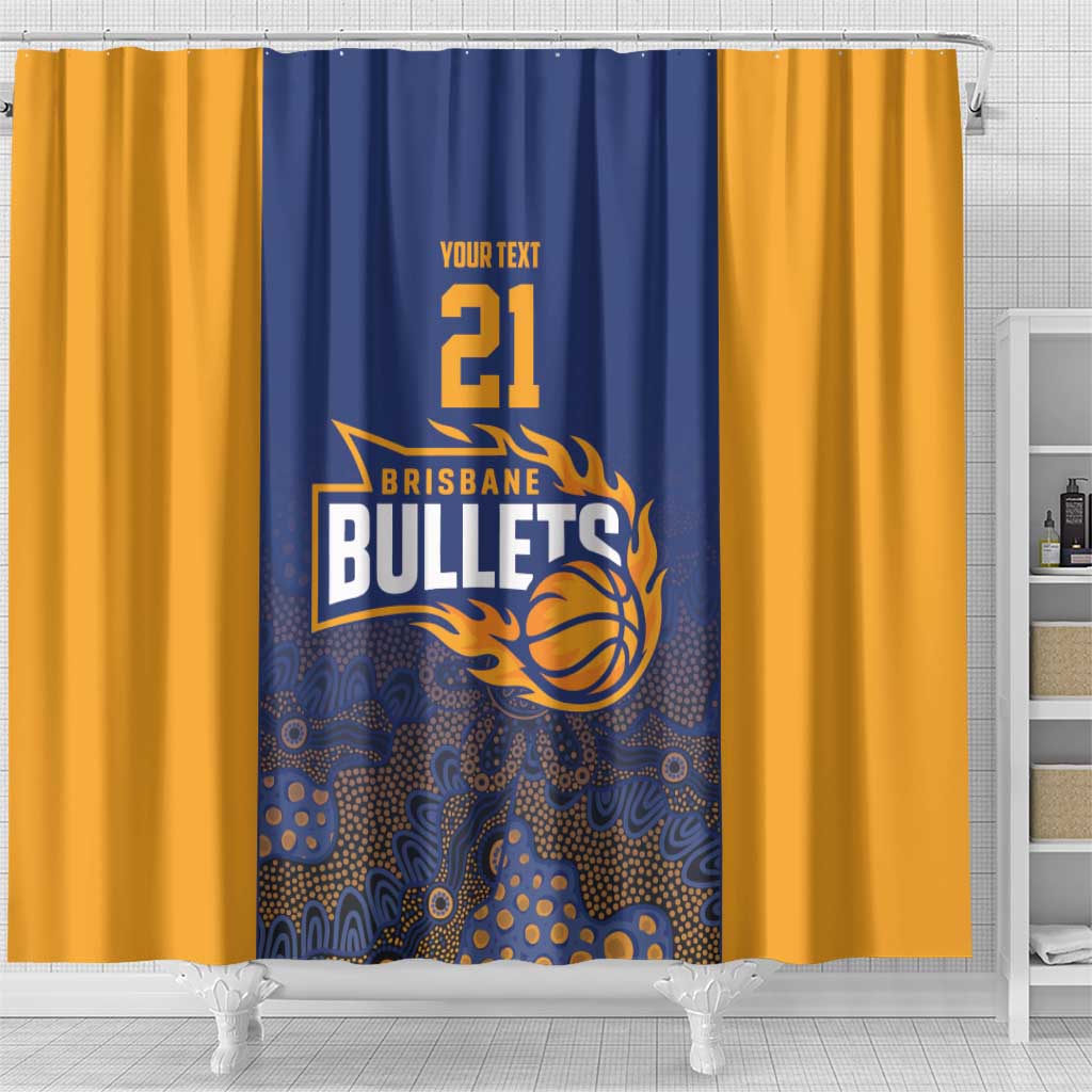 Basketball Custom Brisbane Shower Curtain Simple Australian Dot Art - Aussie Hoodie