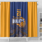 Basketball Custom Brisbane Shower Curtain Simple Australian Dot Art - Aussie Hoodie
