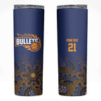 Basketball Custom Brisbane Skinny Tumbler Simple Australian Dot Art - Aussie Hoodie