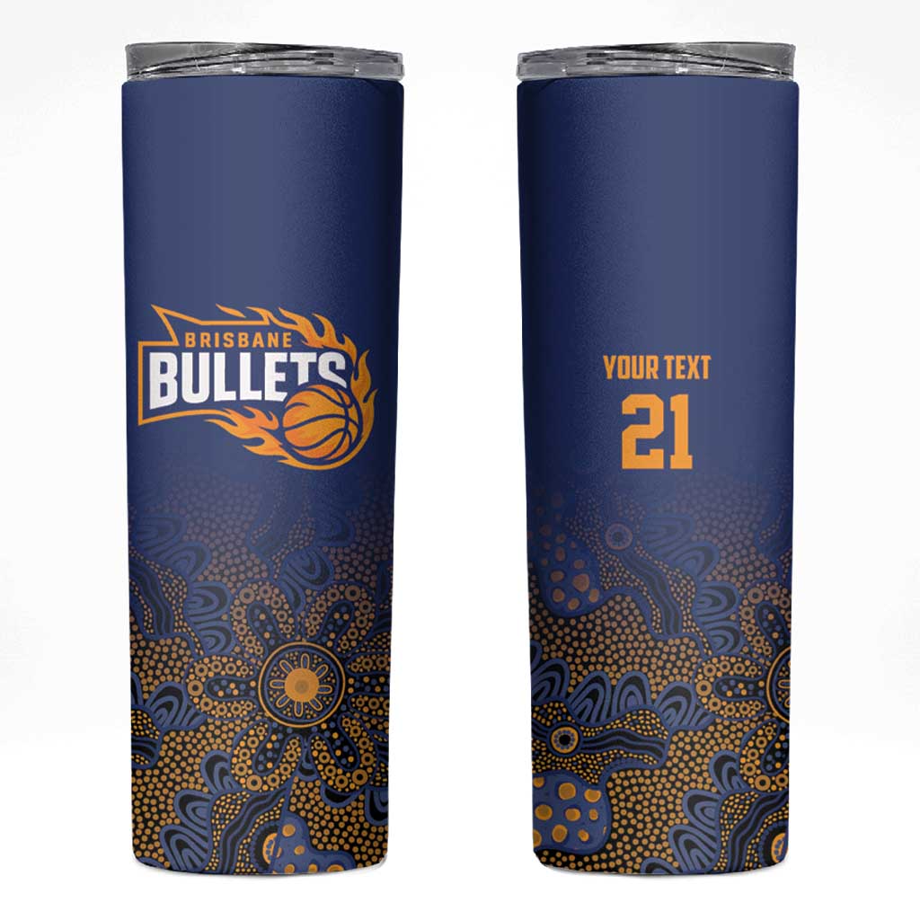 Basketball Custom Brisbane Skinny Tumbler Simple Australian Dot Art - Aussie Hoodie