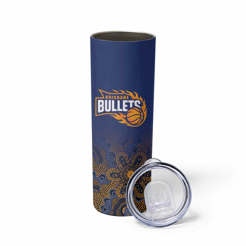 Basketball Custom Brisbane Skinny Tumbler Simple Australian Dot Art - Aussie Hoodie