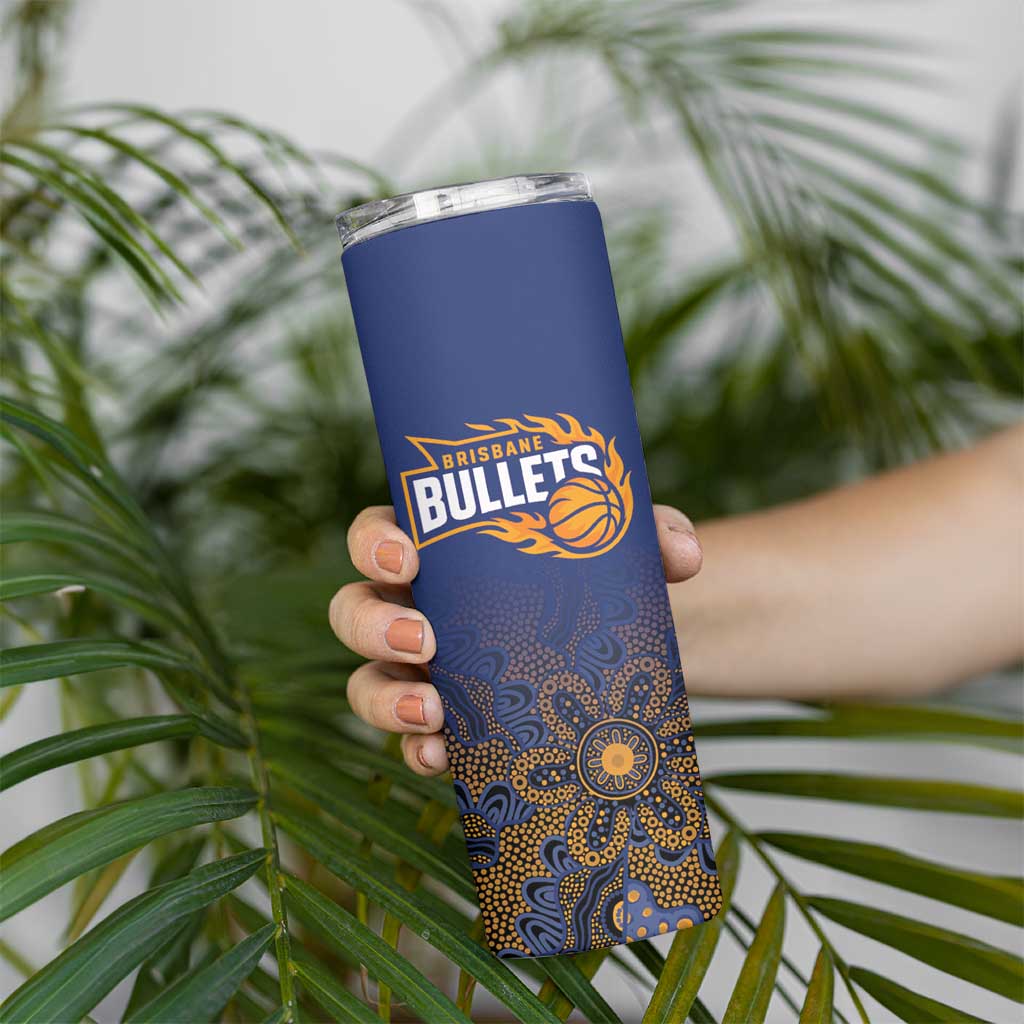Basketball Custom Brisbane Skinny Tumbler Simple Australian Dot Art - Aussie Hoodie