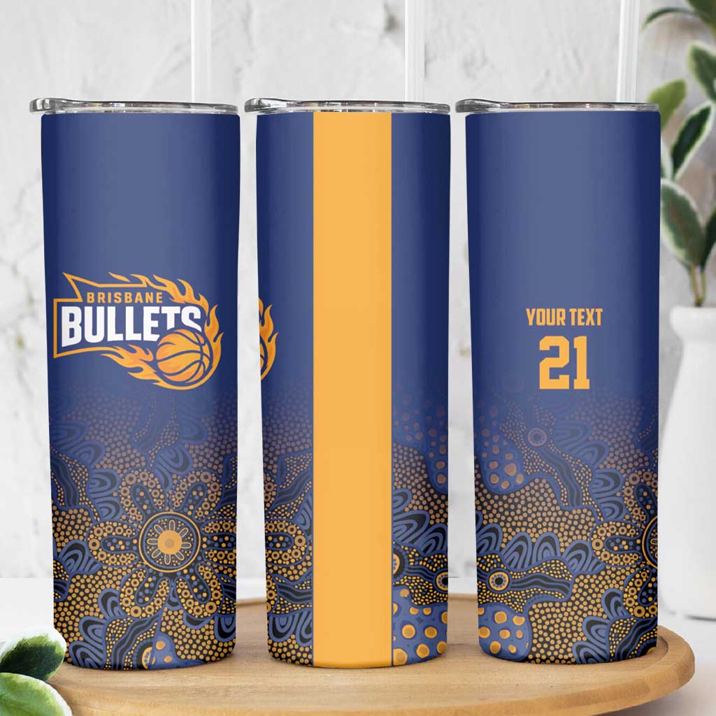 Basketball Custom Brisbane Skinny Tumbler Simple Australian Dot Art - Aussie Hoodie