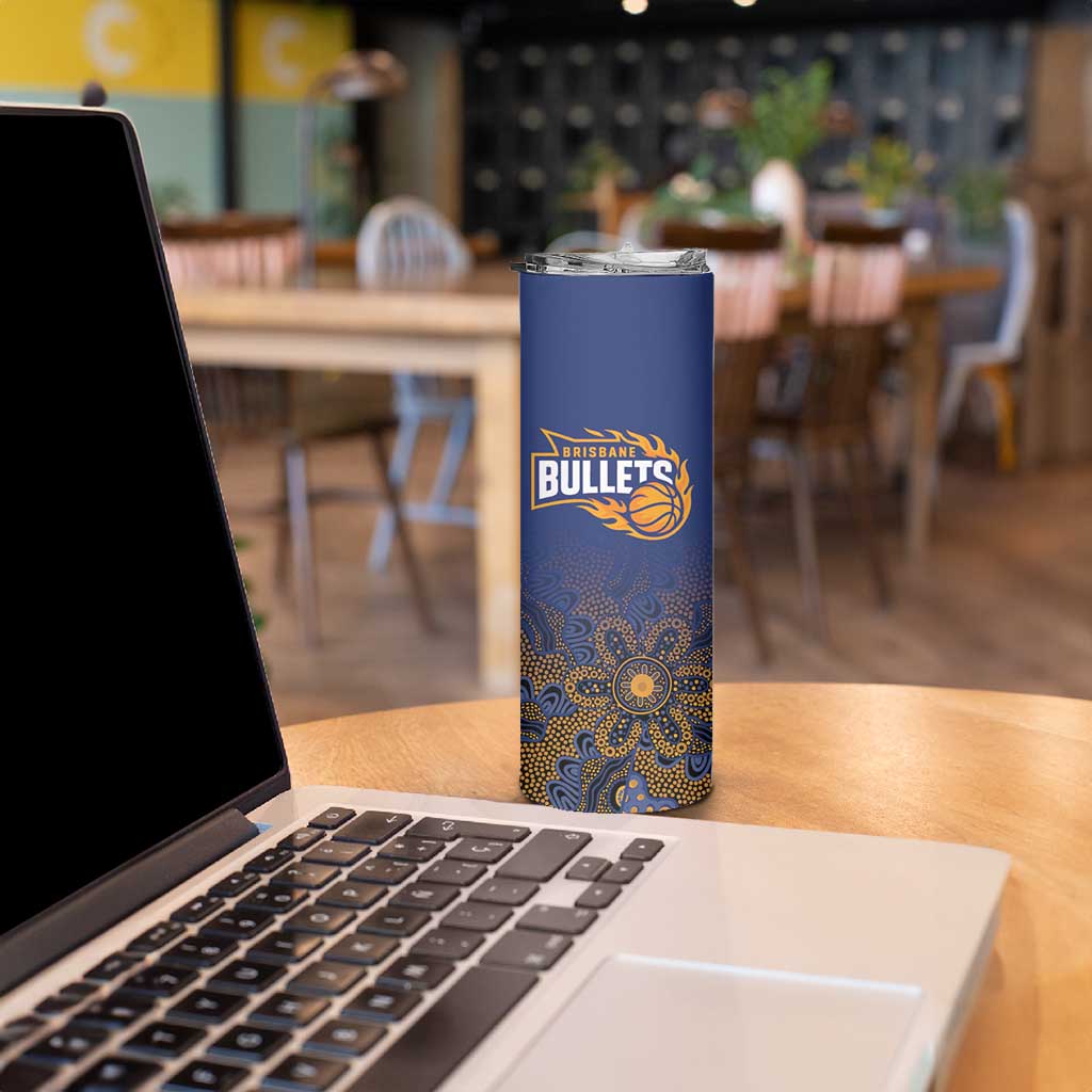 Basketball Custom Brisbane Skinny Tumbler Simple Australian Dot Art - Aussie Hoodie