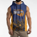 Basketball Custom Brisbane Sleeveless Hoodie Simple Australian Dot Art - Aussie Hoodie