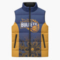 Basketball Custom Brisbane Sleeveless Puffer Jacket Simple Australian Dot Art - Aussie Hoodie