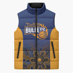 Basketball Custom Brisbane Sleeveless Puffer Jacket Simple Australian Dot Art - Aussie Hoodie
