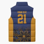 Basketball Custom Brisbane Sleeveless Puffer Jacket Simple Australian Dot Art - Aussie Hoodie