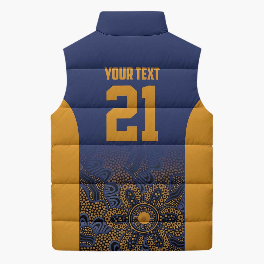 Basketball Custom Brisbane Sleeveless Puffer Jacket Simple Australian Dot Art - Aussie Hoodie