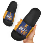 Basketball Custom Brisbane Slide Sandals Simple Australian Dot Art - Aussie Hoodie