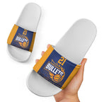 Basketball Custom Brisbane Slide Sandals Simple Australian Dot Art - Aussie Hoodie