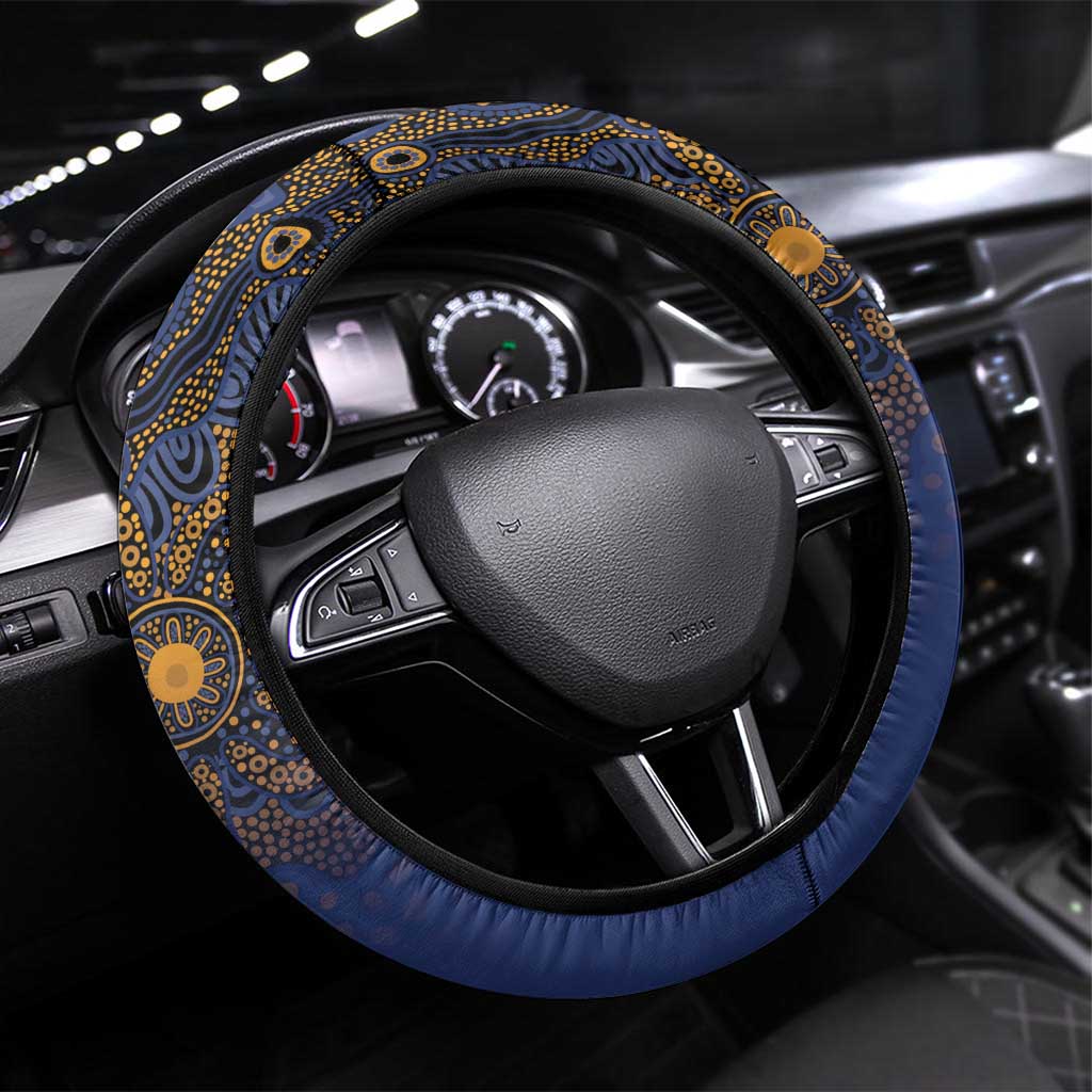 Basketball Brisbane Steering Wheel Cover Simple Australian Dot Art - Aussie Hoodie