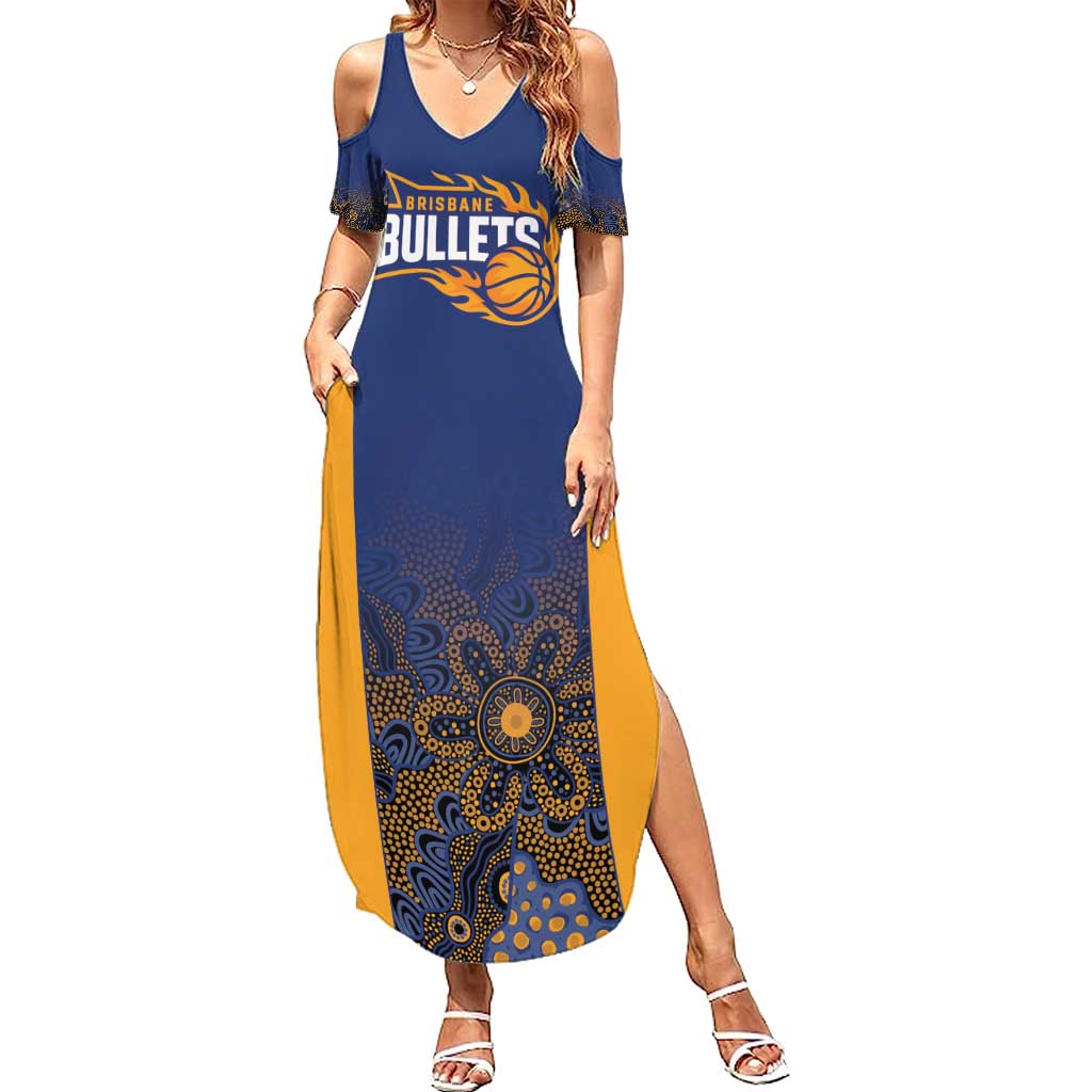 Basketball Custom Brisbane Summer Maxi Dress Simple Australian Dot Art - Aussie Hoodie
