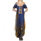 Basketball Custom Brisbane Summer Maxi Dress Simple Australian Dot Art - Aussie Hoodie