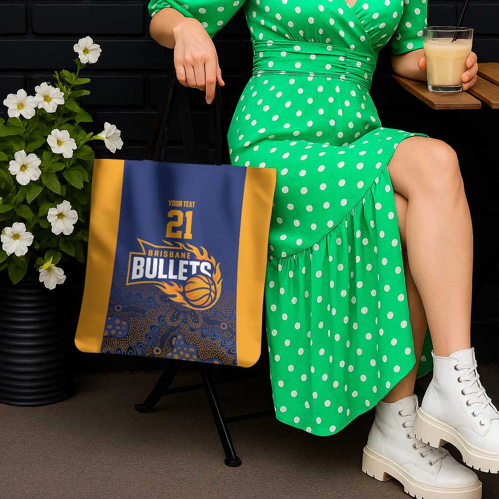 Basketball Custom Brisbane Tote Bag Simple Australian Dot Art - Aussie Hoodie