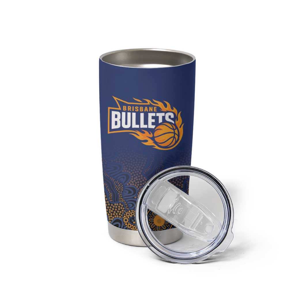 Basketball Custom Brisbane Tumbler Cup Simple Australian Dot Art - Aussie Hoodie