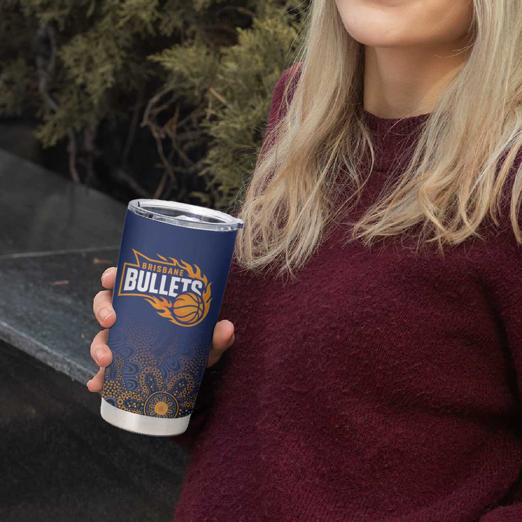 Basketball Custom Brisbane Tumbler Cup Simple Australian Dot Art - Aussie Hoodie
