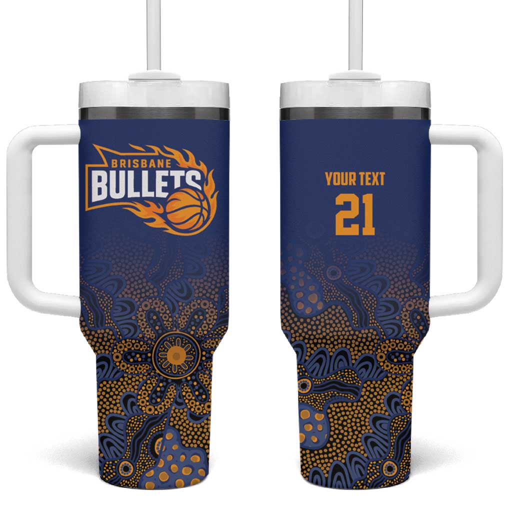 Basketball Custom Brisbane Tumbler With Handle Simple Australian Dot Art - Aussie Hoodie