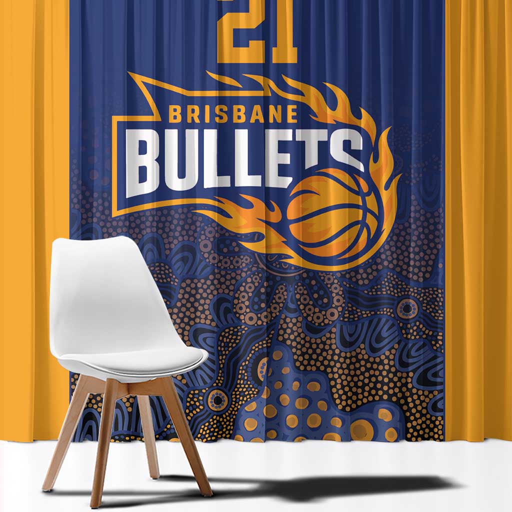 Basketball Custom Brisbane Window Curtain Simple Australian Dot Art - Aussie Hoodie