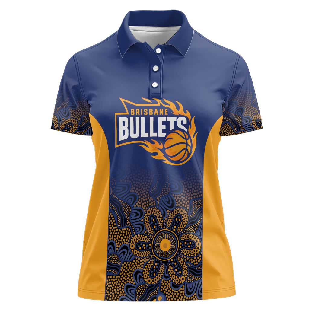 Basketball Custom Brisbane Women Polo Shirt Simple Australian Dot Art - Aussie Hoodie