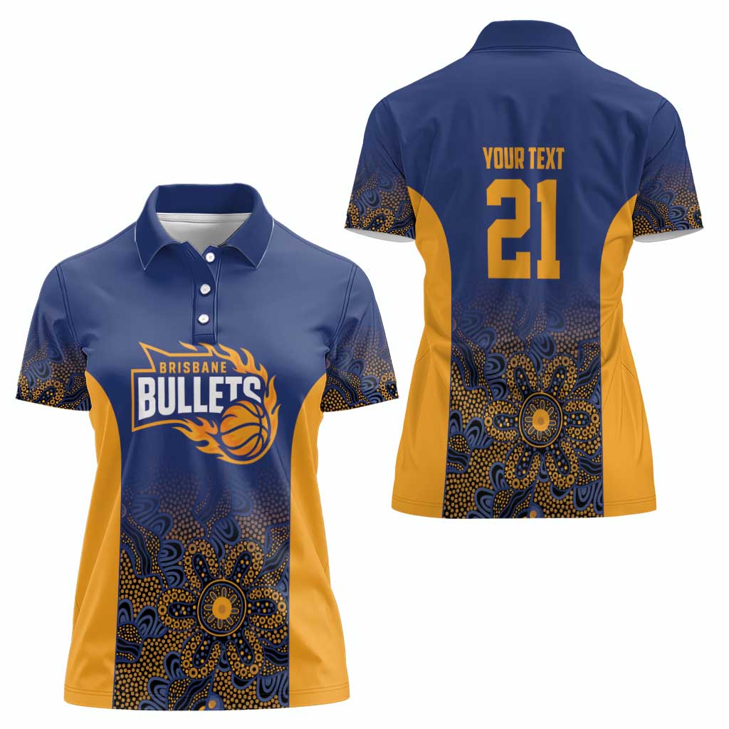 Basketball Custom Brisbane Women Polo Shirt Simple Australian Dot Art - Aussie Hoodie