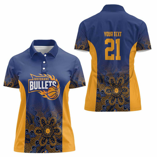 Basketball Custom Brisbane Women Polo Shirt Simple Australian Dot Art - Aussie Hoodie