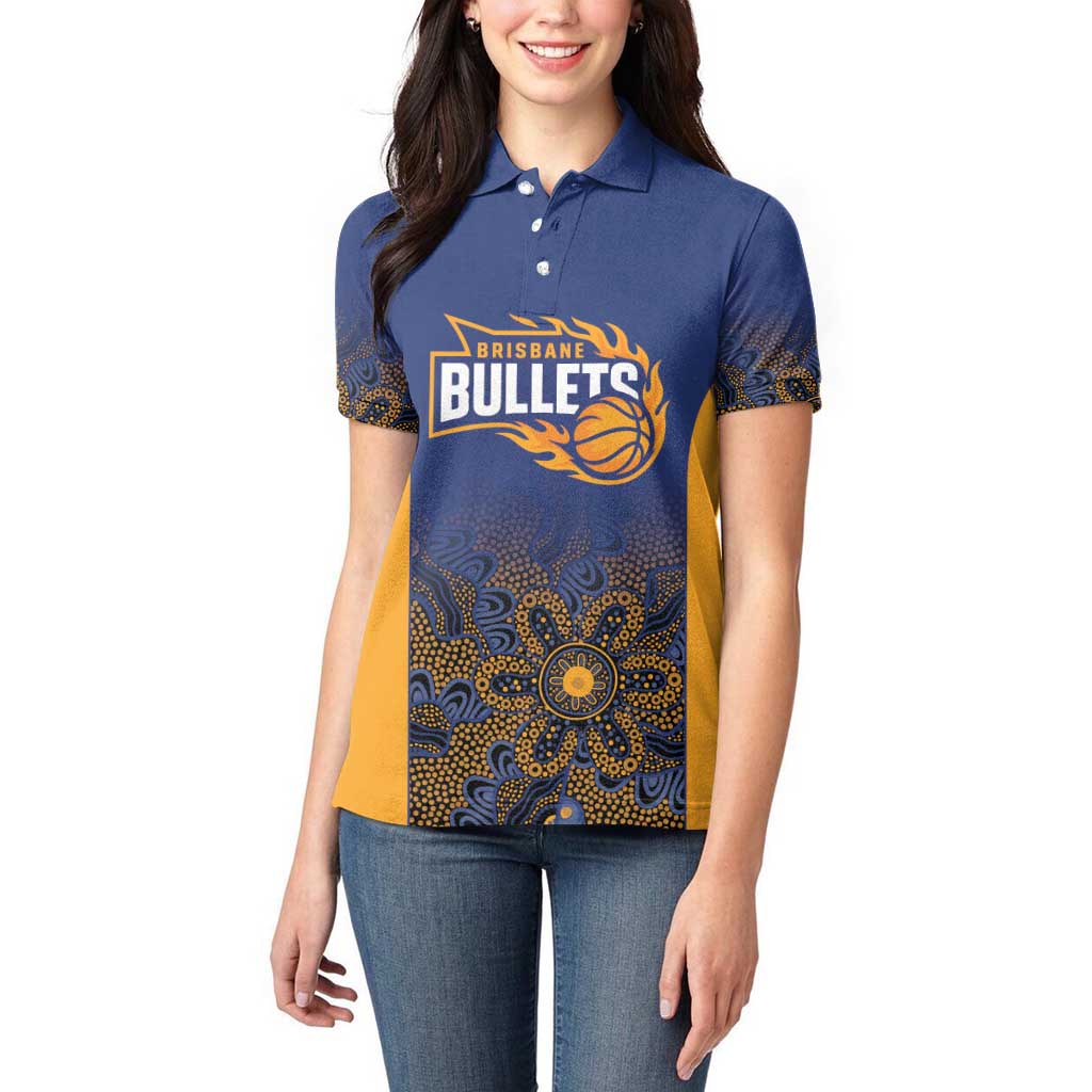 Basketball Custom Brisbane Women Polo Shirt Simple Australian Dot Art - Aussie Hoodie