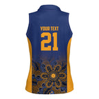 Basketball Custom Brisbane Women Sleeveless Polo Shirt Simple Australian Dot Art - Aussie Hoodie