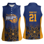 Basketball Custom Brisbane Women Sleeveless Polo Shirt Simple Australian Dot Art - Aussie Hoodie
