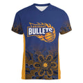 Basketball Custom Brisbane Women V-Neck T-Shirt Simple Australian Dot Art - Aussie Hoodie