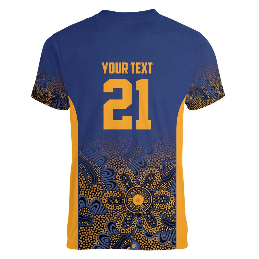 Basketball Custom Brisbane Women V-Neck T-Shirt Simple Australian Dot Art - Aussie Hoodie