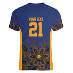 Basketball Custom Brisbane Women V-Neck T-Shirt Simple Australian Dot Art - Aussie Hoodie