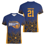 Basketball Custom Brisbane Women V-Neck T-Shirt Simple Australian Dot Art - Aussie Hoodie
